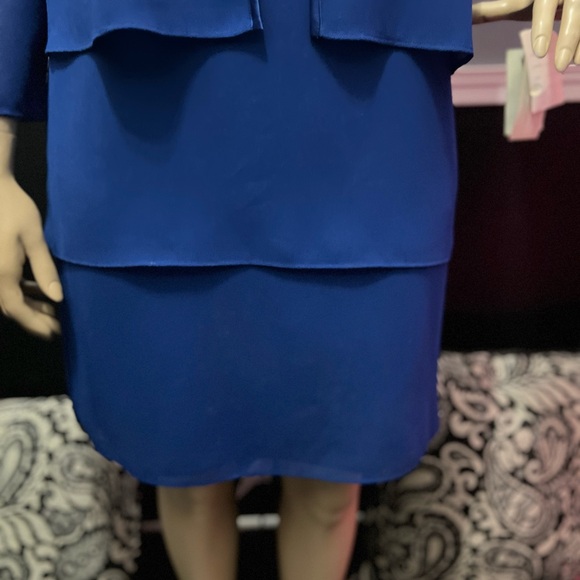 Che Studio Royal Blue Dress tier embellished Dressy Formal sz 16  Church NWT - Picture 12 of 12